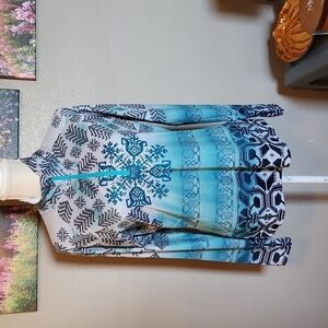 Athleta snowflake ombre fairisle print Quarter zip pull-over base layer …